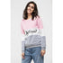 Women's Active Sweatshirt - Color Block / Letter Print Red M / Fall - menochic